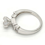 Rhodium Gold Filled Multi Stone Ring, with White Cubic Zirconia, Polished, Rhodium Finish