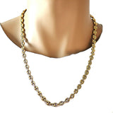 Oro Laminado Basic Necklace, Gold Filled Style Puff Mariner Design, Polished, Golden Finish