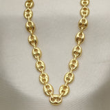 Oro Laminado Basic Necklace, Gold Filled Style Puff Mariner Design, Polished, Golden Finish