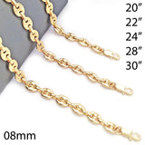 Oro Laminado Basic Necklace, Gold Filled Style Puff Mariner Design, Polished, Golden Finish