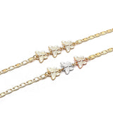 Oro Laminado Fancy Bracelet, Gold Filled Style Butterfly Design, Polished, Golden Finish