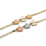 Oro Laminado Fancy Bracelet, Gold Filled Style Butterfly Design, Polished, Golden Finish