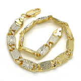 Oro Laminado Basic Bracelet, Gold Filled Style Polished, Golden Finish
