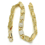 Oro Laminado Basic Bracelet, Gold Filled Style Polished, Golden Finish