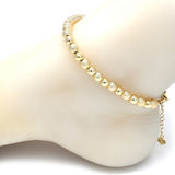 Oro Laminado Fancy Anklet, Gold Filled Style Matte Finish, Golden Finish