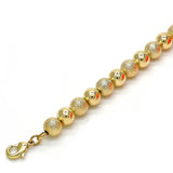 Oro Laminado Fancy Anklet, Gold Filled Style Matte Finish, Golden Finish