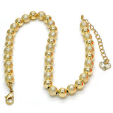 Oro Laminado Fancy Anklet, Gold Filled Style Matte Finish, Golden Finish