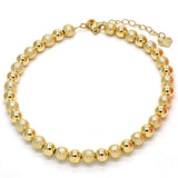 Oro Laminado Fancy Anklet, Gold Filled Style Matte Finish, Golden Finish