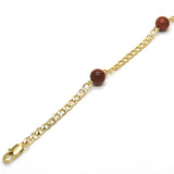 Oro Laminado Fancy Anklet, Gold Filled Style Polished, Golden Finish