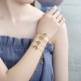 Oro Laminado Adjustable Bolo Bracelet, Gold Filled Style with Multicolor Micro Pave, Polished, Golden Finish