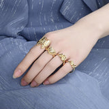 Oro Laminado Elegant Ring, Gold Filled Style Butterfly Design, Polished, Golden Finish