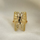 Oro Laminado Elegant Ring, Gold Filled Style Butterfly Design, Polished, Golden Finish