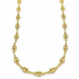 Oro Laminado Basic Necklace, Gold Filled Style Puff Mariner Design, Polished, Golden Finish