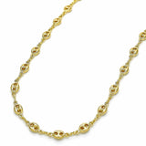 Oro Laminado Basic Necklace, Gold Filled Style Puff Mariner Design, Polished, Golden Finish