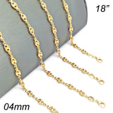 Oro Laminado Basic Necklace, Gold Filled Style Puff Mariner Design, Polished, Golden Finish