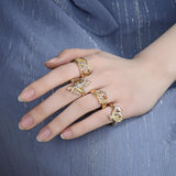 Oro Laminado Elegant Ring, Gold Filled Style San Judas Design, Polished, Tricolor