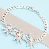 Oro Laminado Fancy Bracelet, Gold Filled Style Turtle Design, with Multicolor Cubic Zirconia, Polished, Golden Finish