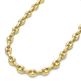 Oro Laminado Basic Necklace, Gold Filled Style Puff Mariner Design, Polished, Golden Finish