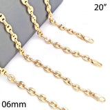 Oro Laminado Basic Necklace, Gold Filled Style Puff Mariner Design, Polished, Golden Finish