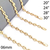 Oro Laminado Basic Necklace, Gold Filled Style Puff Mariner Design, Polished, Golden Finish