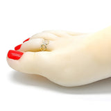 Oro Laminado Toe Ring, Gold Filled Style Heart Design, Polished, Golden Finish