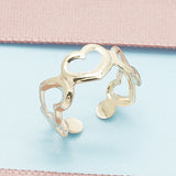 Oro Laminado Toe Ring, Gold Filled Style Heart Design, Polished, Golden Finish