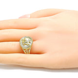 Oro Laminado Elegant Ring, Gold Filled Style Elephant Design, Polished, Golden Finish
