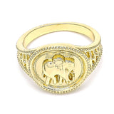 Oro Laminado Elegant Ring, Gold Filled Style Elephant Design, Polished, Golden Finish