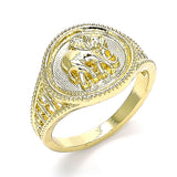 Oro Laminado Elegant Ring, Gold Filled Style Elephant Design, Polished, Golden Finish