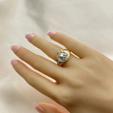 Oro Laminado Elegant Ring, Gold Filled Style Elephant Design, Polished, Tricolor