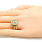 Oro Laminado Elegant Ring, Gold Filled Style Turtle Design, Polished, Tricolor