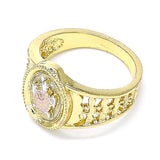 Oro Laminado Elegant Ring, Gold Filled Style Turtle Design, Polished, Tricolor