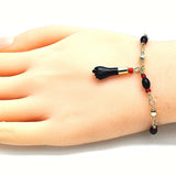 Oro Laminado Charm Bracelet, Gold Filled Style Polished, Golden Finish