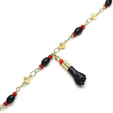 Oro Laminado Charm Bracelet, Gold Filled Style Polished, Golden Finish