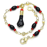 Oro Laminado Charm Bracelet, Gold Filled Style Polished, Golden Finish