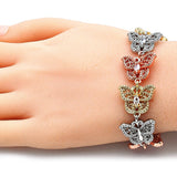 Oro Laminado Fancy Bracelet, Gold Filled Style Polished, Golden Finish