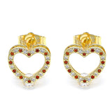 Oro Laminado Stud Earring, Gold Filled Style Polished, Golden Finish