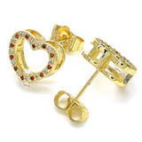 Oro Laminado Stud Earring, Gold Filled Style Polished, Golden Finish