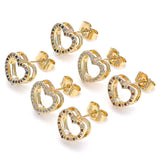 Oro Laminado Stud Earring, Gold Filled Style Polished, Golden Finish