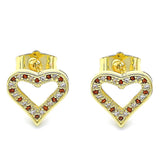 Oro Laminado Stud Earring, Gold Filled Style Polished, Golden Finish