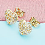 Oro Laminado Stud Earring, Gold Filled Style Polished, Golden Finish