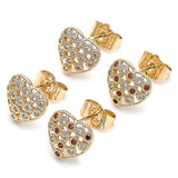 Oro Laminado Stud Earring, Gold Filled Style Polished, Golden Finish
