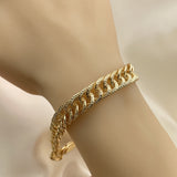 Oro Laminado Basic Bracelet, Gold Filled Style Polished, Golden Finish