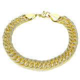 Oro Laminado Basic Bracelet, Gold Filled Style Polished, Golden Finish