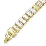 Oro Laminado Fancy Bracelet, Gold Filled Style Polished, Tricolor