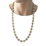 Oro Laminado Basic Necklace, Gold Filled Style Puff Mariner Design, Polished, Golden Finish
