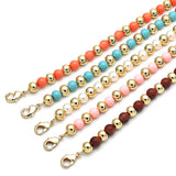 Oro Laminado Fancy Anklet, Gold Filled Style Ball Design, with Turquoise Pearl, Polished, Golden Finish