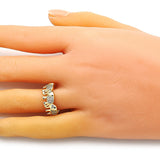 Oro Laminado Multi Stone Ring, Gold Filled Style Elephant Design, with White Micro Pave, Polished, Golden Finish