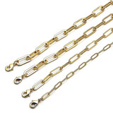 Oro Laminado Basic Anklet, Gold Filled Style Paperclip Design, Polished, Golden Finish