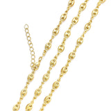 Oro Laminado Basic Necklace, Gold Filled Style Puff Mariner Design, Polished, Golden Finish